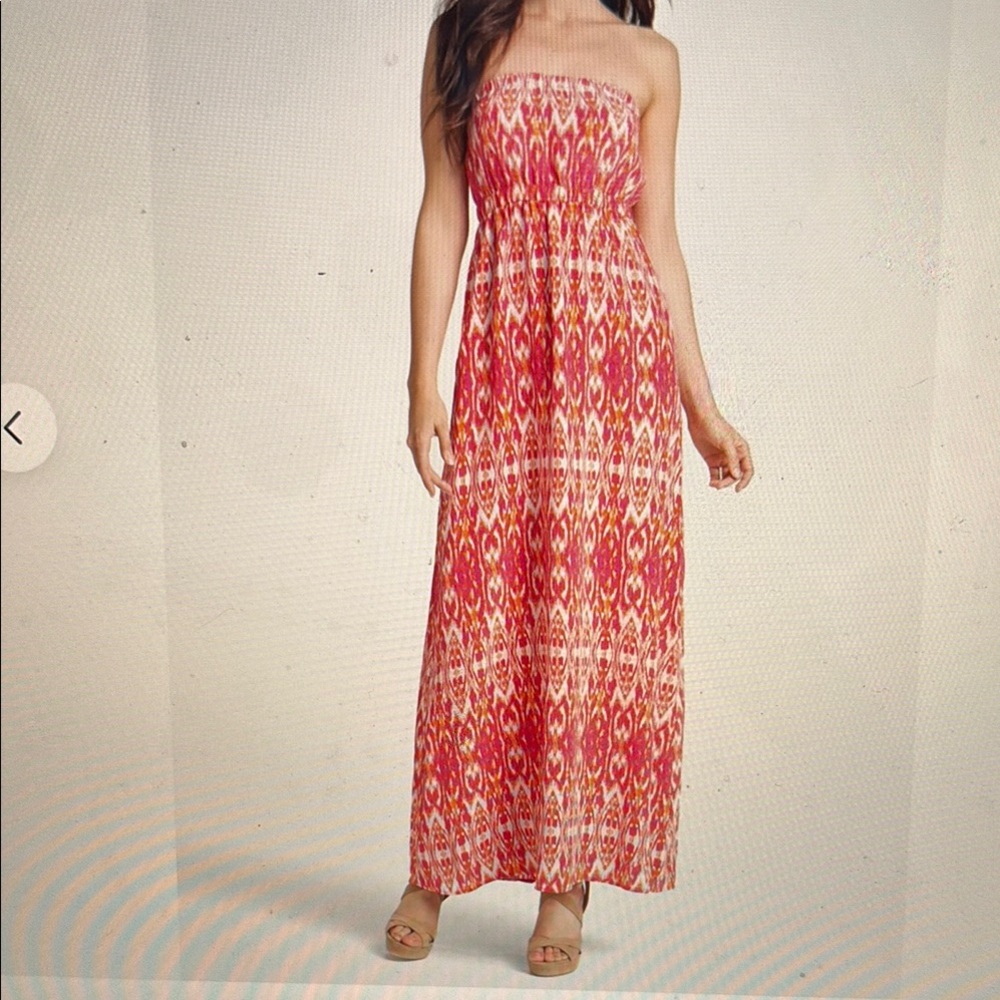 Joie silk  Strapless Sundress Resort Wear ruma ikat